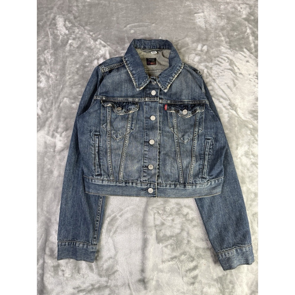 VTG Levi Strauss & Co. WPL 423 Button Up Pocketed Trucker Jean Jacket Women's L